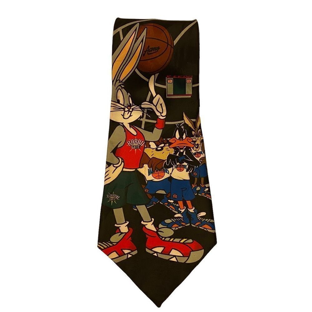Looney Tunes Mania Vintage 1996 Bugs Bunny and Friends Basketball‎ Tie